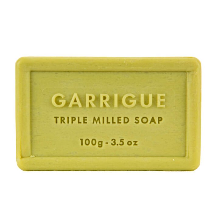 Branche d'Olive Garrigue luxury 100g soap showing fragrance name