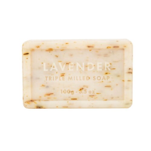 Branche d'Olive White Lavender with Plant luxury 100g soap showing fragrance name