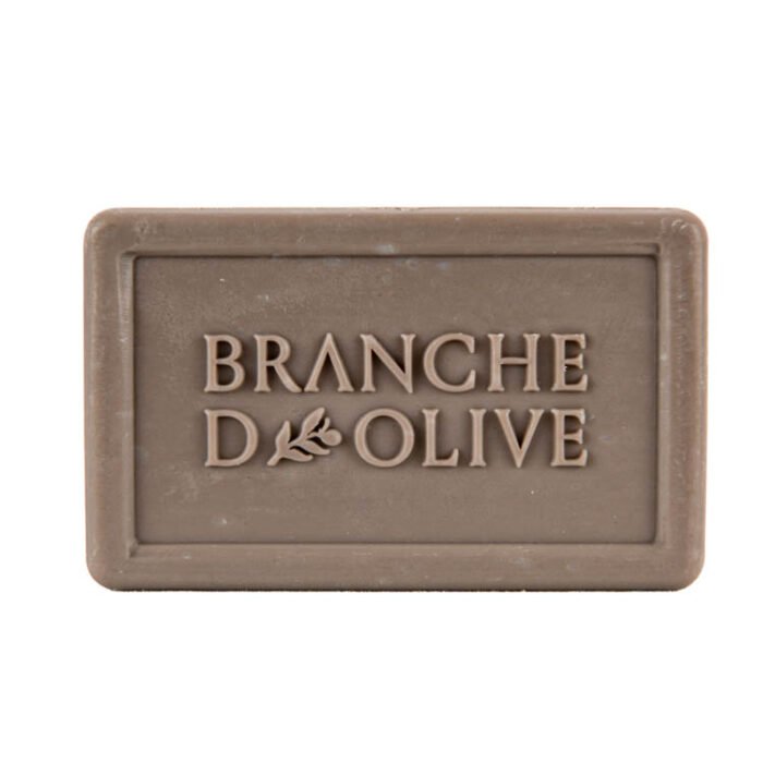 Branche d'Olive Grey Olive luxury soap showing front branding