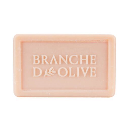 Branche d'Olive Old Rose luxury 100g soap from the front with branding