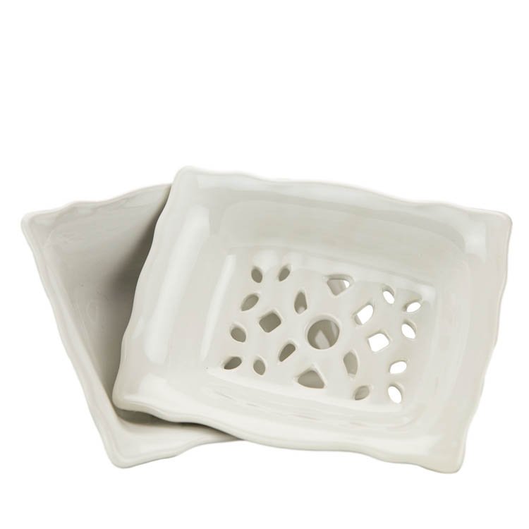 Ceramic soap dish with hearts