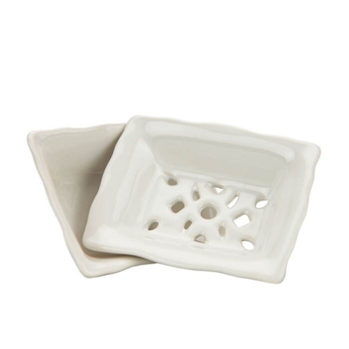 Branche d'Olive's small sized, two layered draining rectangular Soap Dish