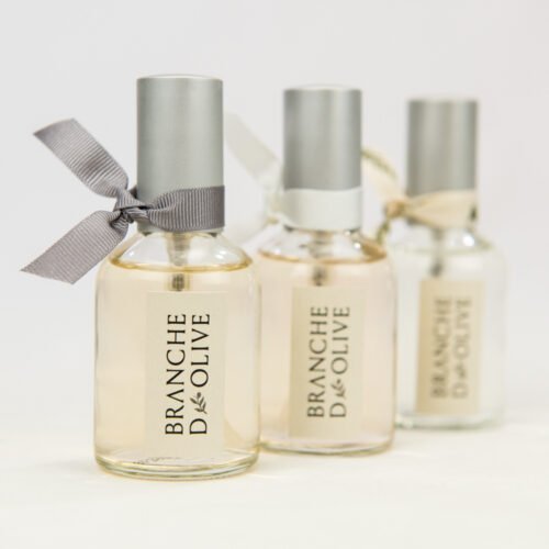 Three Branche d'Olive Pillow Mists in Provence Nights, Cloud and Feather fragrances