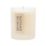 Branche d'Olive Soya candle in white frosted glass with Branche d'Olive branding
