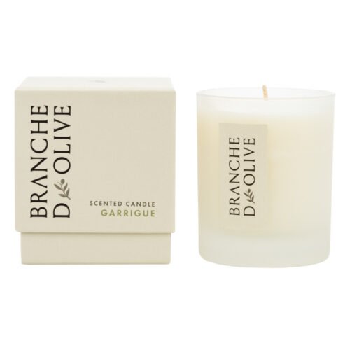Branche d'Olive Garrigue Scented Candle and display box