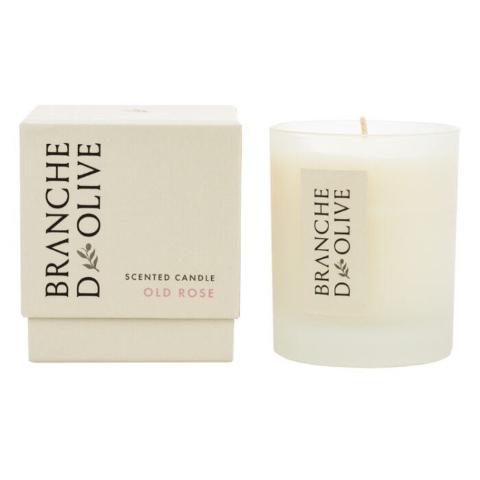 Branche d'Olive Old Rose Scented Candle and display box