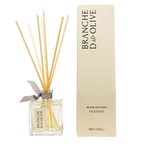 Branche d'Olive Feather scented Room Diffuser and display box
