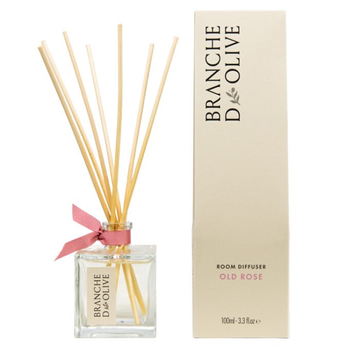 Branche d'Olive Old Rose scented Room Diffuser and display box
