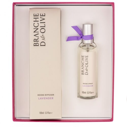 Branche d'Olive Lavender Room Diffuser and Room Spray Gift Box in pink