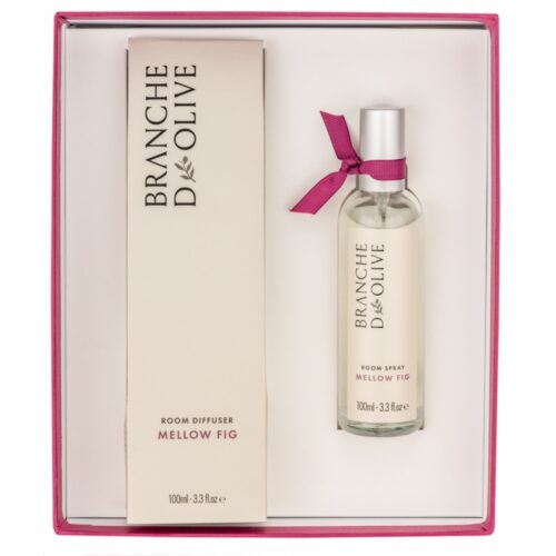 Branche d'Olive Mellow Fig Room Diffuser and Room Spray Gift Box in pink