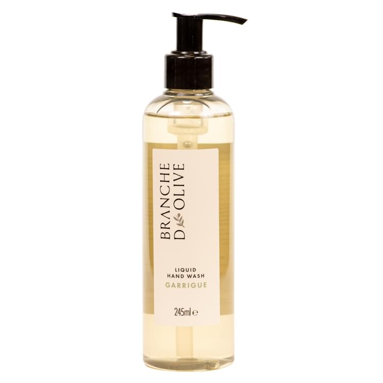 Branche d'Olive hand wash in pumped bottle against a neutral background